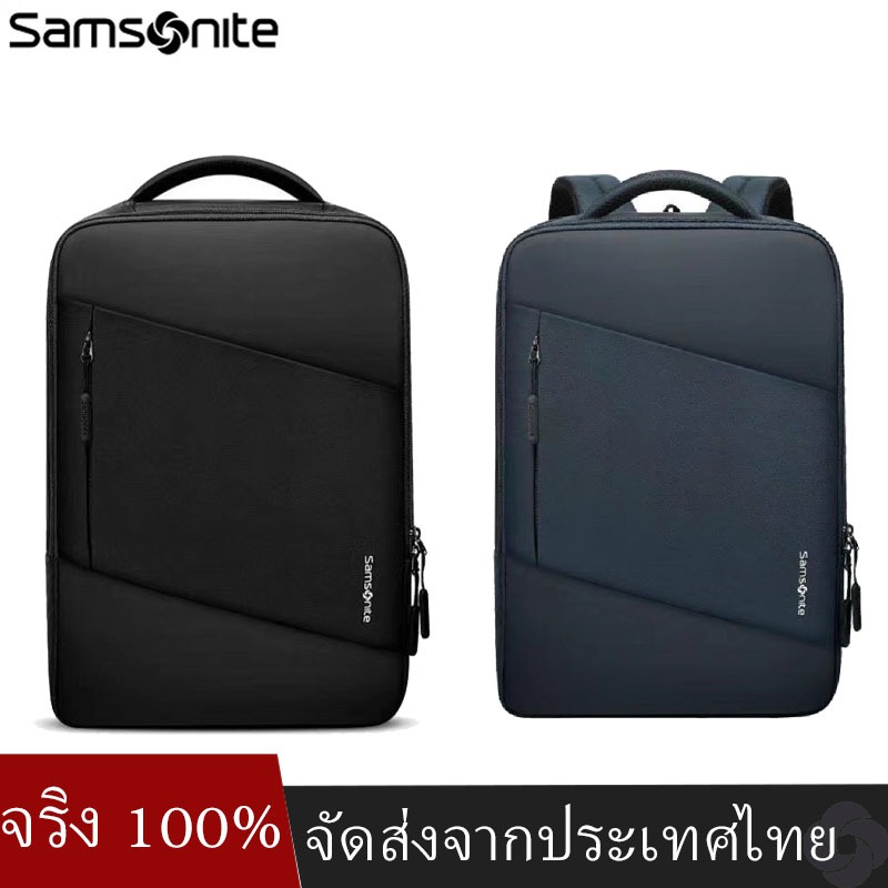 Samsonite BT6 backpack Fashion Business ความจุสูง กระเป๋าแล็ปท็อป กระเป๋าเป้สะพายหลัง