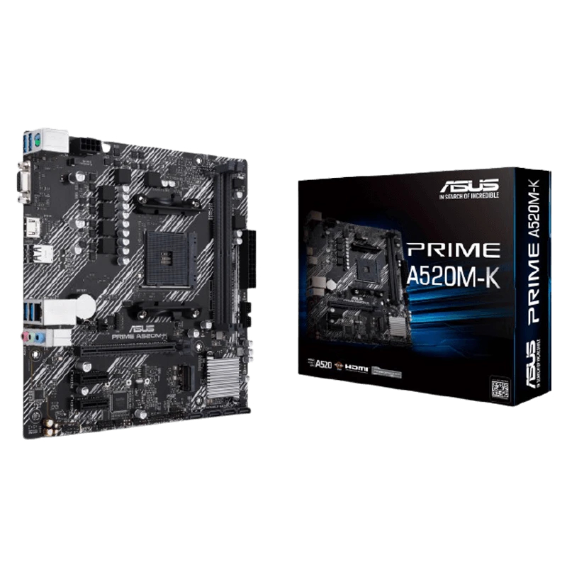 มีโค้ดลด20%+ ASUS PRIME A520M-K DDR4 AM4 AMD New 3Yrs A520 Ryzen M-ATX motherboard HDMI D-Sub