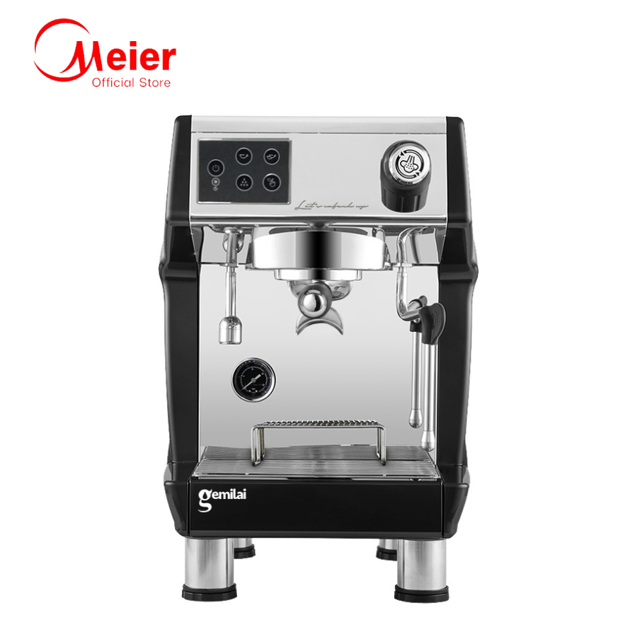 Meier เครื่องชงกาแฟ เครื่องชงกาแฟสด ชงกาแฟต่อเนื่องได้ถึง 120 ถ้วยต่อชั่วโมง ทำฟองนมได้ครั้งละ 5 ถ้วย ถอดทำความสะอาดง่าย