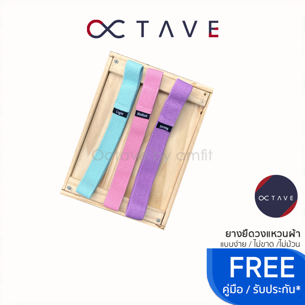 แพคดีการันตี ยางยืดวงแหวนผ้า หนืด 3 ระดับ สายแรงต้าน ยางยืดปั้นก้น ยางยืดโยคะ resistance loop Band ยางยืดแรงต้าน