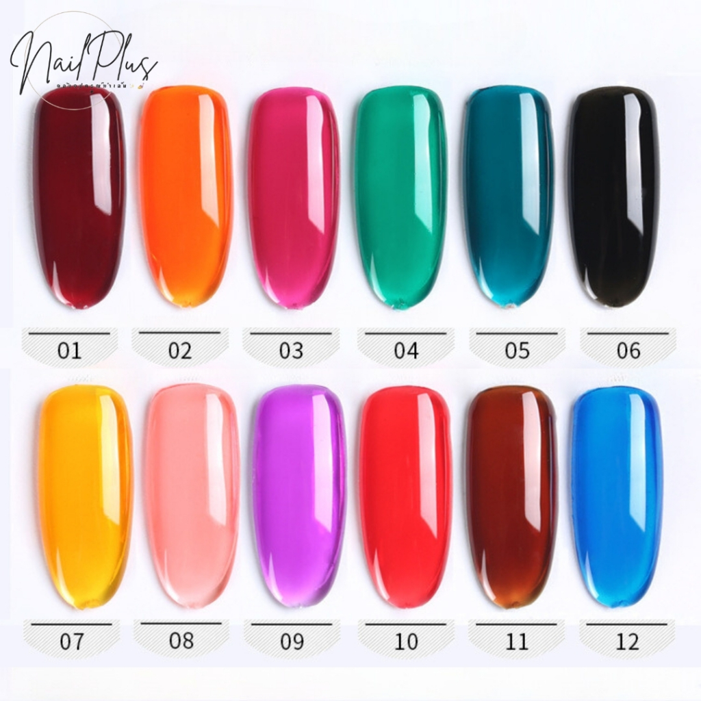 สีเจล As ขวดดำ 15ml. โทนสีไซรัป สีเจลเนื้อใส รหัส HP 01-12 (พร้อมส่ง)