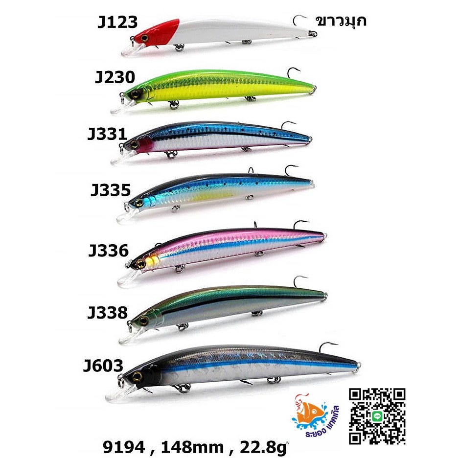 เหยื่อปลอมหมาป่า 9194 148 mm. 22.8g