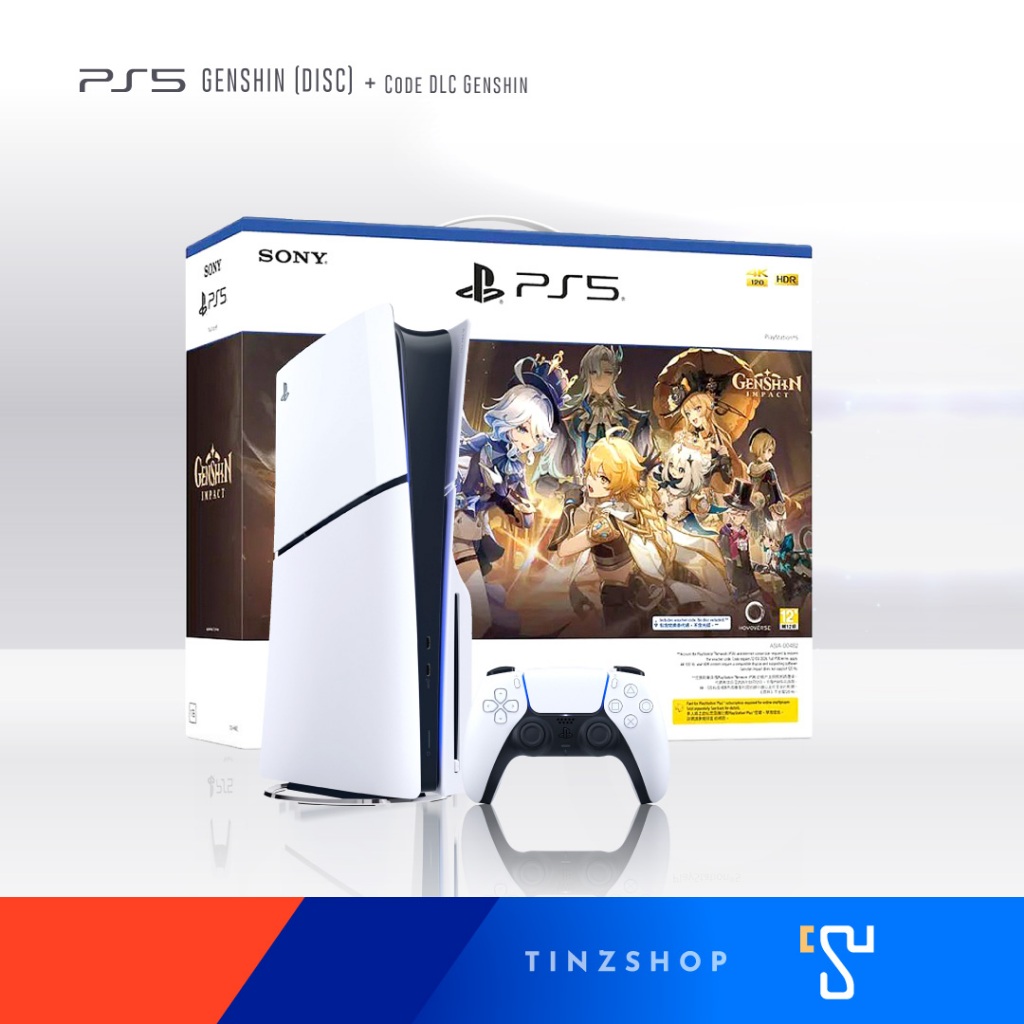 PlayStation5 เครื่อง PS5 Slim Ultra HD Blu-ray Edition + Genshin Impact Bundle + DLC ศูนย์ไทย