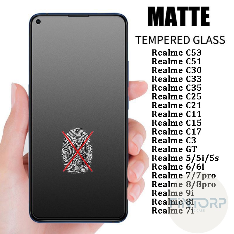 แมตต์ ฟิล์มกันรอยแบบเต็มหน้าจอ for Realme C55 C51 C30 C33 C35 3 5 5s 5i 6 9i 7 8 9 Pro C11 C15 C21Y C25S C25Y GT XT