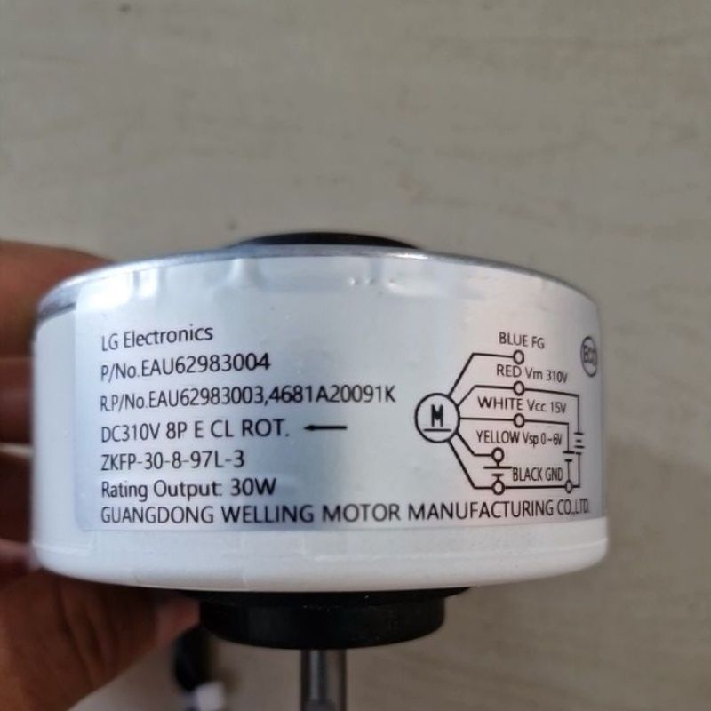 ✅✅EAU62983003 , EAU62983004 , 4681A20091K  มอเตอร์แอร์คอยเย็น LG แกนสั้น ของแท้ 100%