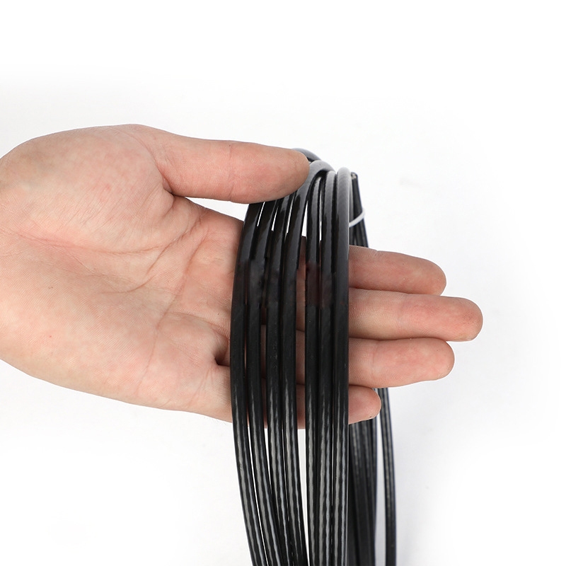 สลิงสแตนเลสเคลือบพีวีซี สีดำเคลือบ 304สแตนเลส 1-1.5-2-2.5-3 มิลลิเมตร ขนาดม้วนละ 100เมตร เหมาะสำหรับรั้ว เครน สะพานเหล็ก - รูปที่ 4