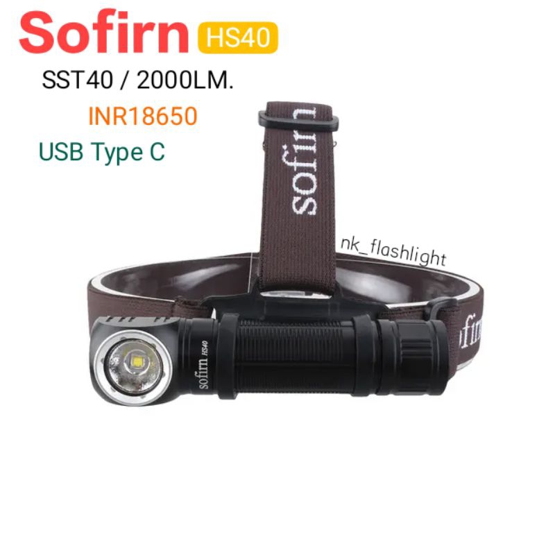 Sofirn HS40 SST40 INR18650 2000LM IPX8ไฟหน้ากันน้ำ ชาร์จไฟได้พร้อมหางแม่เหล็ก