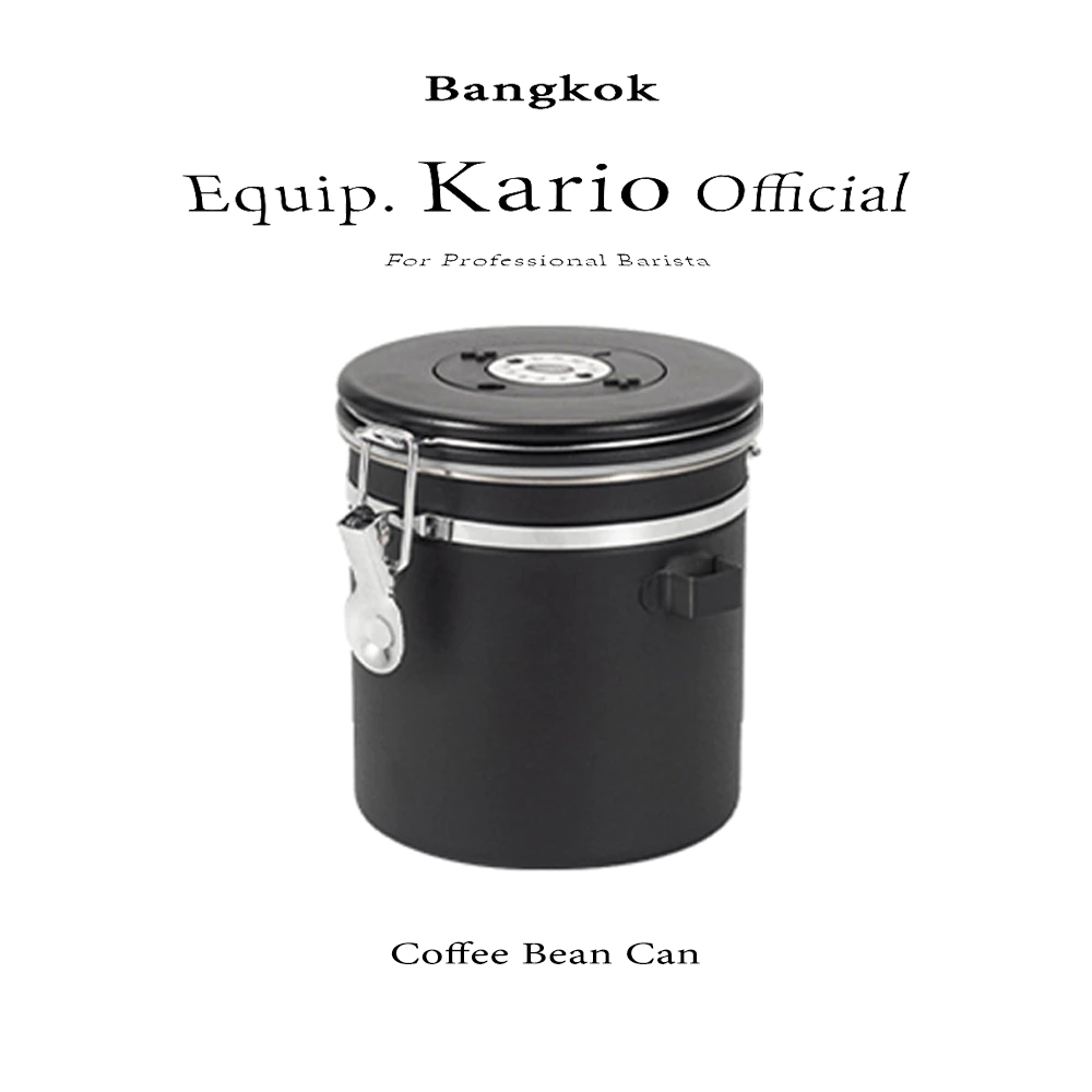 จัดส่งทันที | กล่องเก็บเมล็ดกาแฟ 1.2/1.5/1.8ลิตร กระปุกสแตนเลส แถมฟรีช้อนตักกาแฟ ตั้งวันที่บนฝาปิดได้ coffee bean can