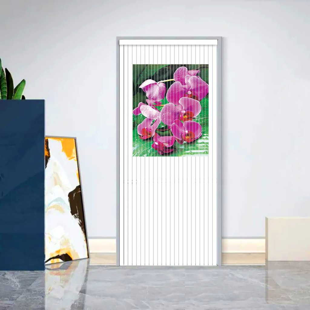 มูลี่ประตู PVC ลายสวยๆ ขนาด 80x200 ซม. พิมพ์ลายครึ่งผืน ลายสวยใช้ตกแต่งบ้าน ห้องน้ำห้องนอน