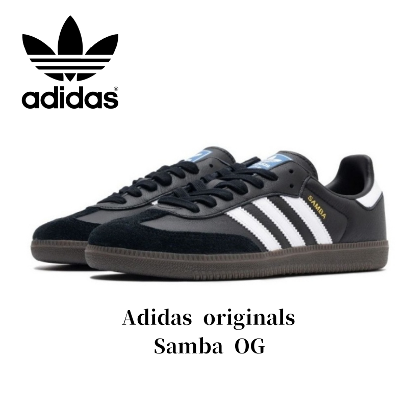 รองเท้ากีฬาอาดิดาส Adidas originals samba og คลาสสิค วินเทจ รองเท้าวิ่ง แฟชั่น รองเท้าคัชชู ผู้ชาย ผู้หญิง รองเท้า สีดำ