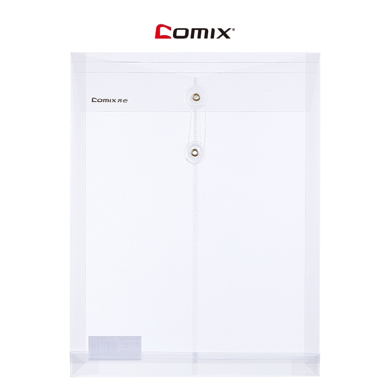 Comix F118 ซองเอกสารใส แบบมีเชือก ขนาด A4 ซองเก็บเอกสาร ถุงเอกสาร แฟ้มเก็บเอกสาร