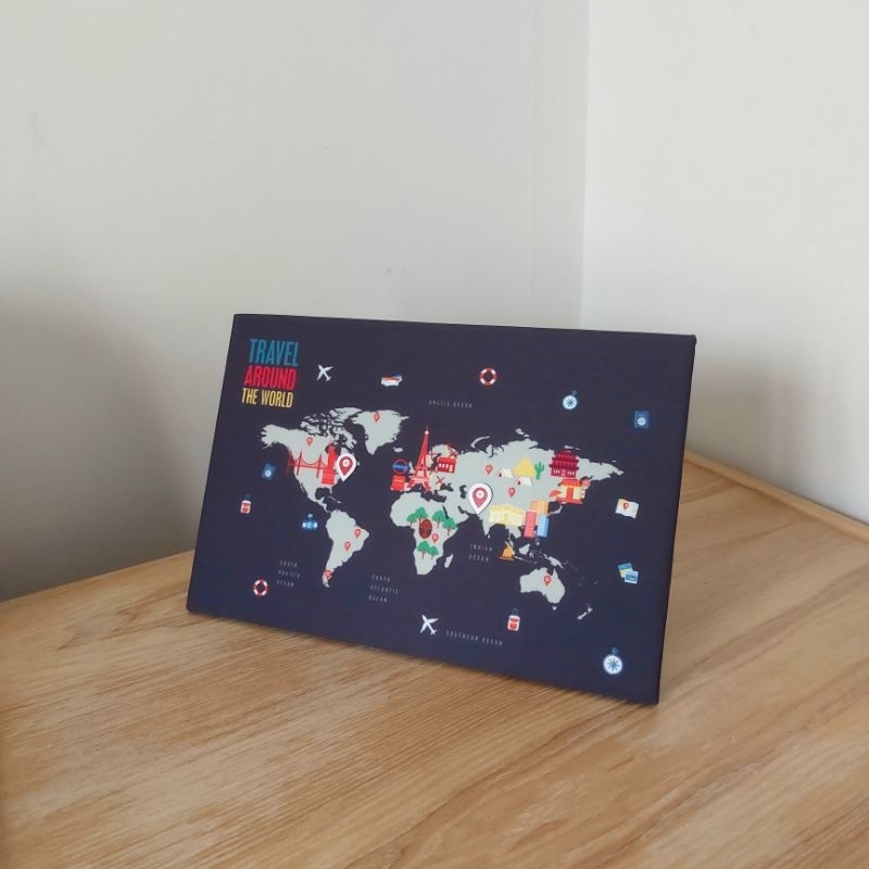 Tommy gift Magnetic Board Travel around the world (World Big LM) 20x30 cm.