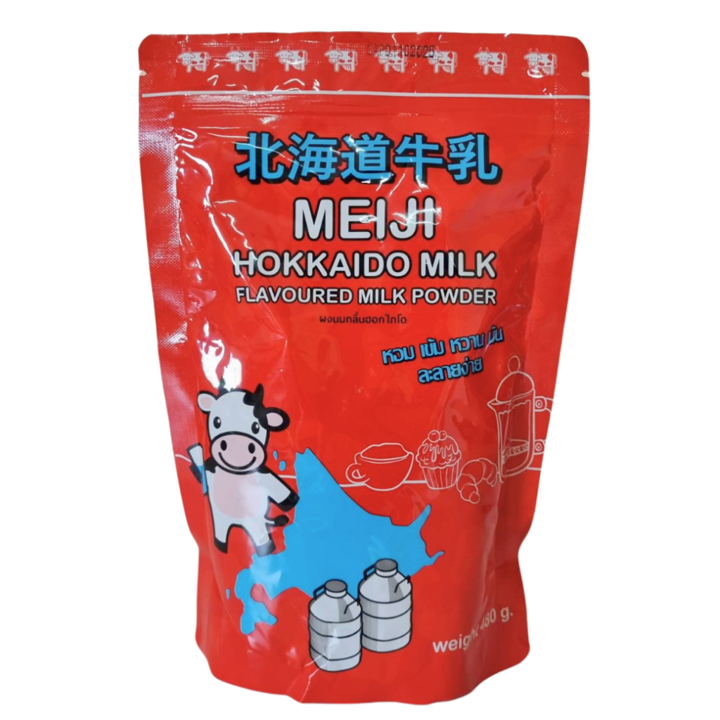 นมผงฮอกไกโด ถุงแดง เมจิ 480 กรัม Meiji Hokkaido Milk Powder นมผงเบเกอรี่ถุงแดง ผงนมกลิ่นฮอกไกโด นมฮอกไกโด