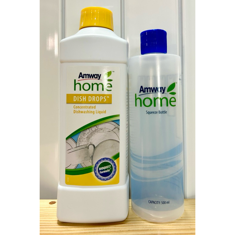 Amway home  แอมเวย์ โฮม ดิส ดรอปส์ ผลิตภัณฑ์ล้างจารสูตรเข้มข้น ปริมาณสุทธิ 1 ลิตร
