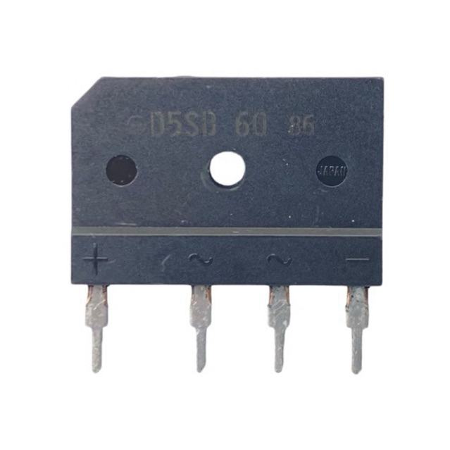 D5SB60 Bridge rectifier single-phase Urmax 600V 6A Ifsm: 170A (4ชิ้น) แท้ถอด SHINDENGEN