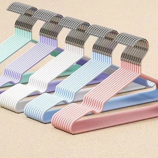 ไม้แขวนเสื้อสแตนเลสเคลือบซิลิโคน ขนาด 40 cm. ไม้แขวนผ้า รุ่น. N1