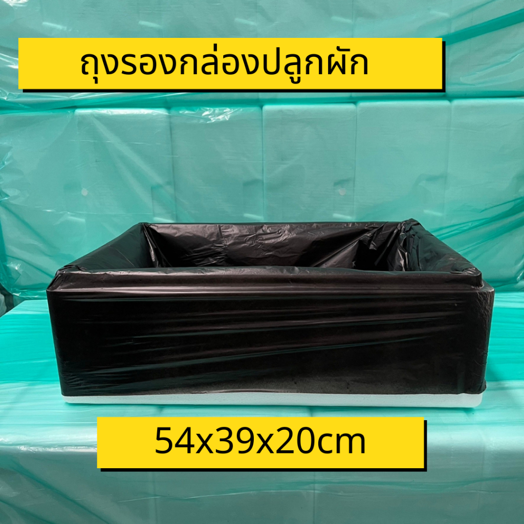 ถุงรองกล่องโฟม กล่องโฟมปลูกผัก กล่องปลูกผัก