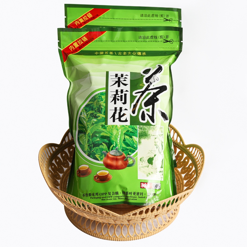 ชาดอกมะลิสด，500g包装茉莉茶ชามะลิ ชามะลิคุณภาพชั้นยอด กลิ่นหอมเข้มข้น และรสชาติต้นกำเนิด