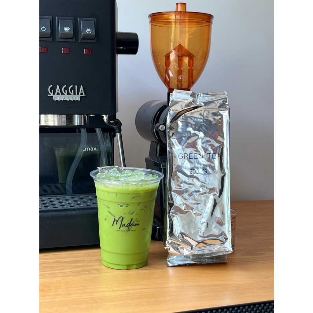 ชาเขียวนม By Madamdrink หอมชาเขียวนมกลิ่นมะลิ ชาพรีเมี่ยมที่ต้องลอง