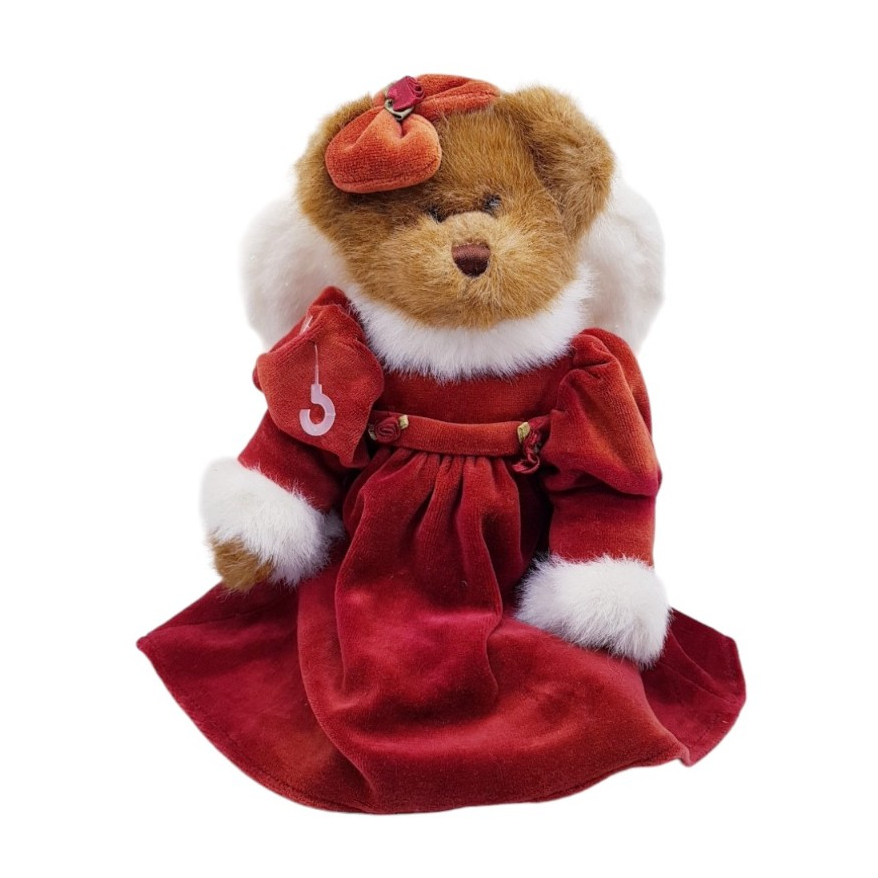 ❤️Vintage Angel bear Winged  Velvet robed Fur trim❤️ สินค้ามือสอง