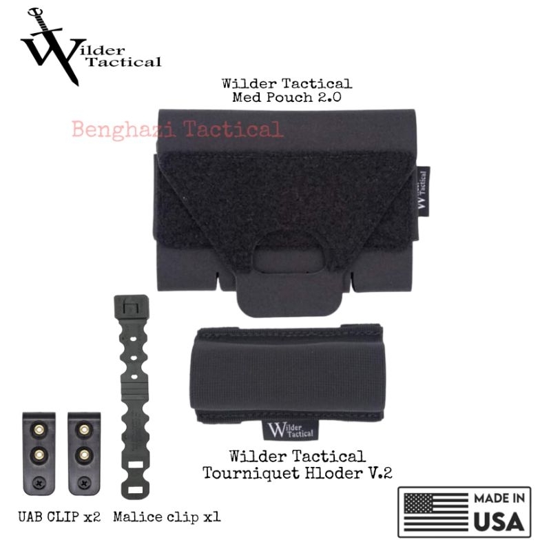 Wilder Tactical Med Pouch 2.0 + TQ Micro Sleeve Hloder v2 ของแท้ Made in USA