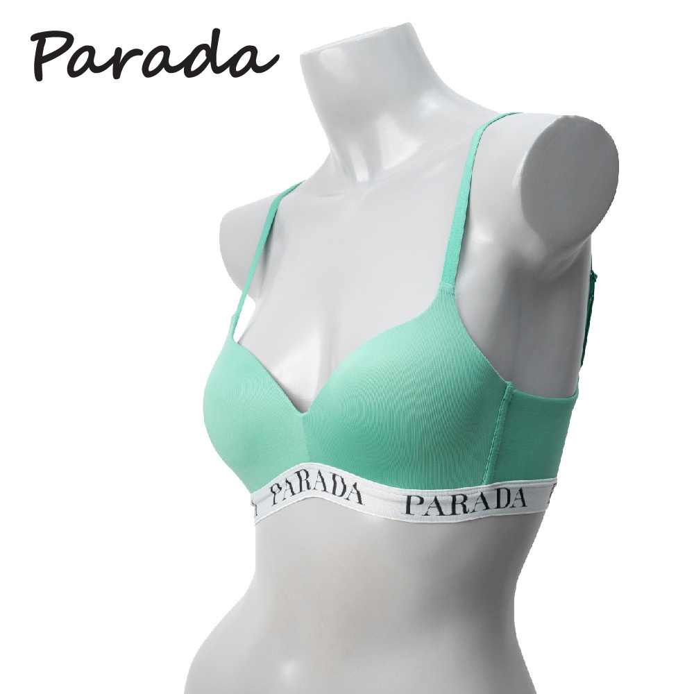 Parada บราไร้โครง เต้าโมลดันทรง เสริมโบนด้านข้าง ขอบยางแบบกว้างทอโลโก้ Parada รุ่น SV1Y13