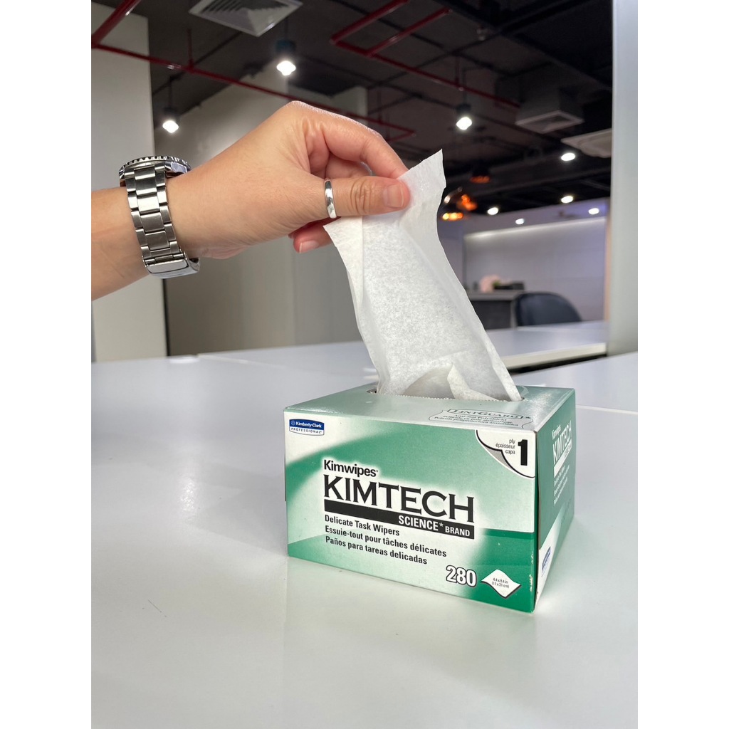 กระดาษทิชชู่ทำความสะอาดสายไฟเบอร์Kimwipes