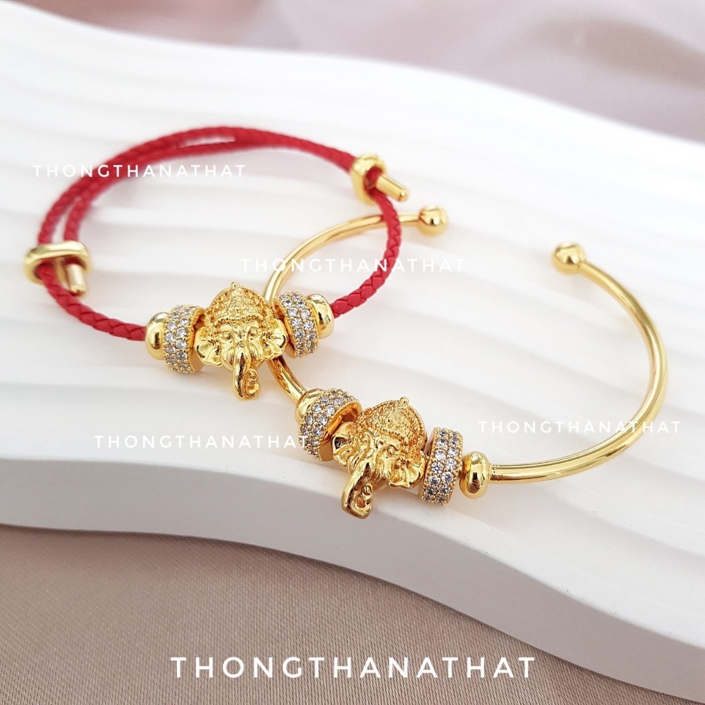 กำไลเศียรพระพิฆเนศ เพชรข้าง *ปรับไซส์ได้* กำไลพระพิฆเนศ เทพความสำเร็จ โอม พระพิฆเนศ กำไลปรับขนาดได้ กำไลสายปรับระดับได้