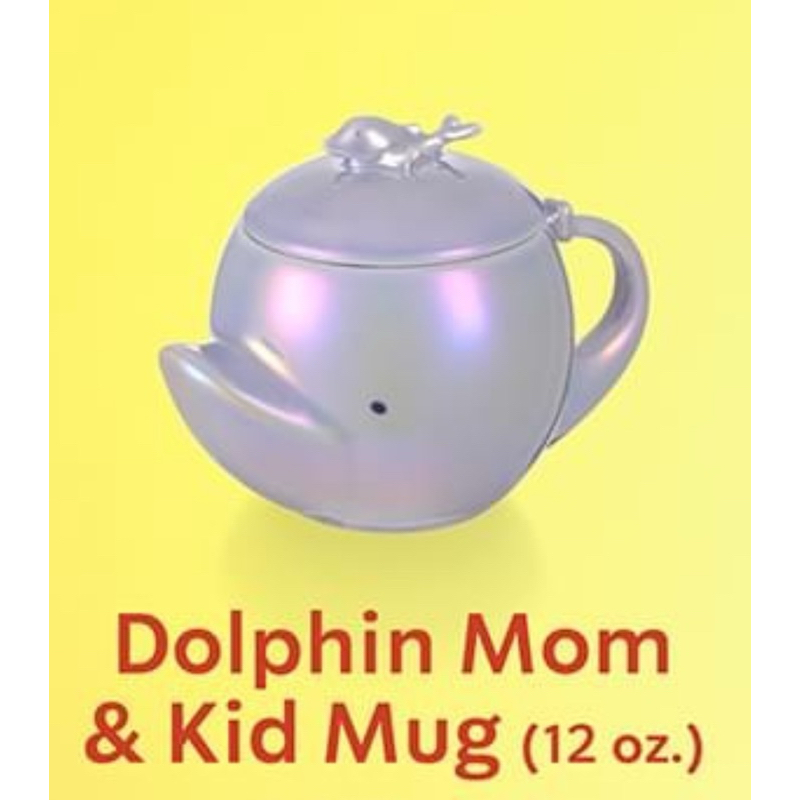 Starbucks dolphin mom and kid mug 12 oz