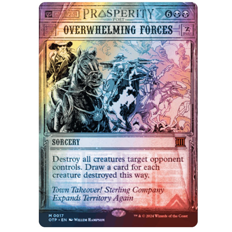 Outlaws of Thunder Junction Breaking News Foil: Overwhelming Forces (0017 - Showcase)