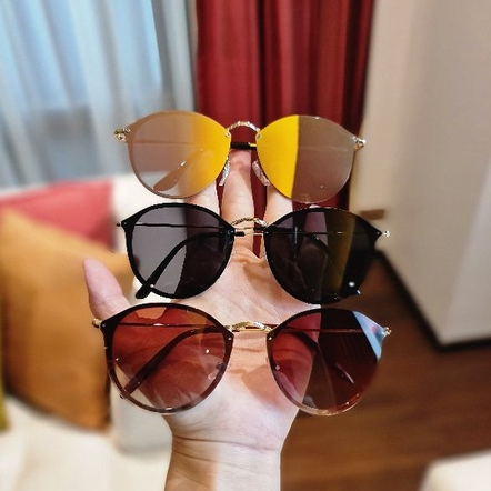 GAMT แว่นกันแดด 55mm. Round Brown Fashion designer From USA.