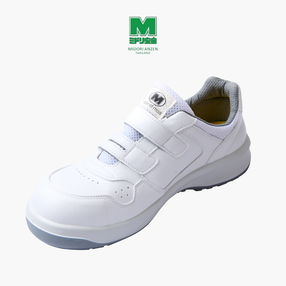 Midori Anzen รองเท้าเซฟตี้ สไตล์สนีคเกอร์ รุ่น UG3695 สีขาว / Midori Anzen Safety Sneaker UG3695 WHITE