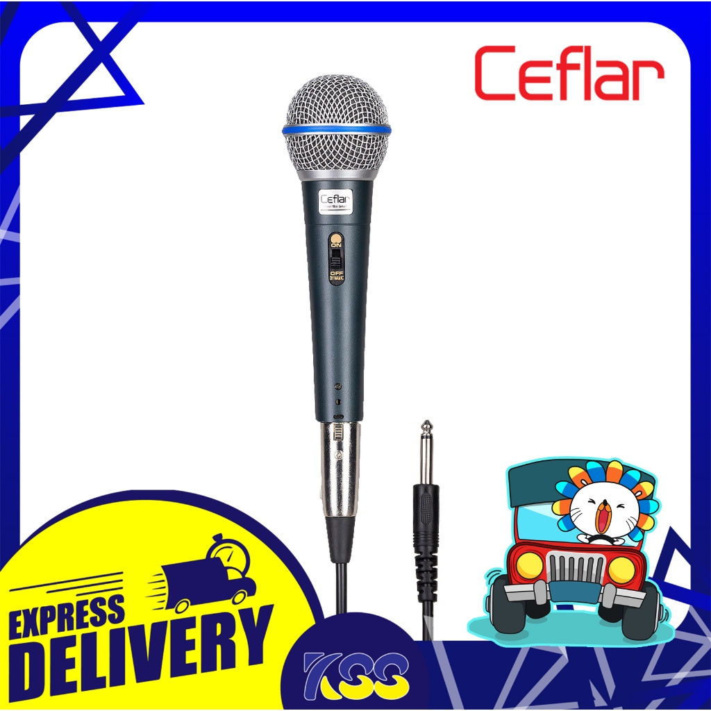ไมโครโฟนร้องคาราโอเกะ Ceflar Caridiod Dynamic Vocal Microphone รุ่น CM-747 เปิดบิลใบกำกับภาษีได้
