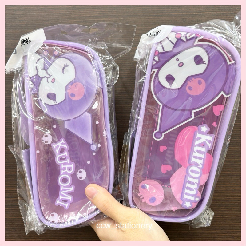 (B002**กุ๊นขอบ**) มาใหม่!! กระเป๋าดินสอ PVC รุ่นกุ๊นขอบ ลายคุโรมิ / มายเมโลดี้ / ชินนามอน ลิขสิทธิ์แท้ ขนาด 20.5*8.5*6cm