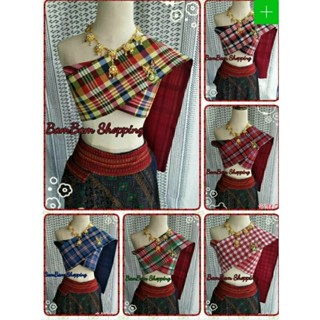 🌵👑ผ้าสไบ สไบผ้าขาวม้า ผ้าขาวม้าผ้าฝ้าย  ลายผ้าเป็นผ้าพื้นเมื…