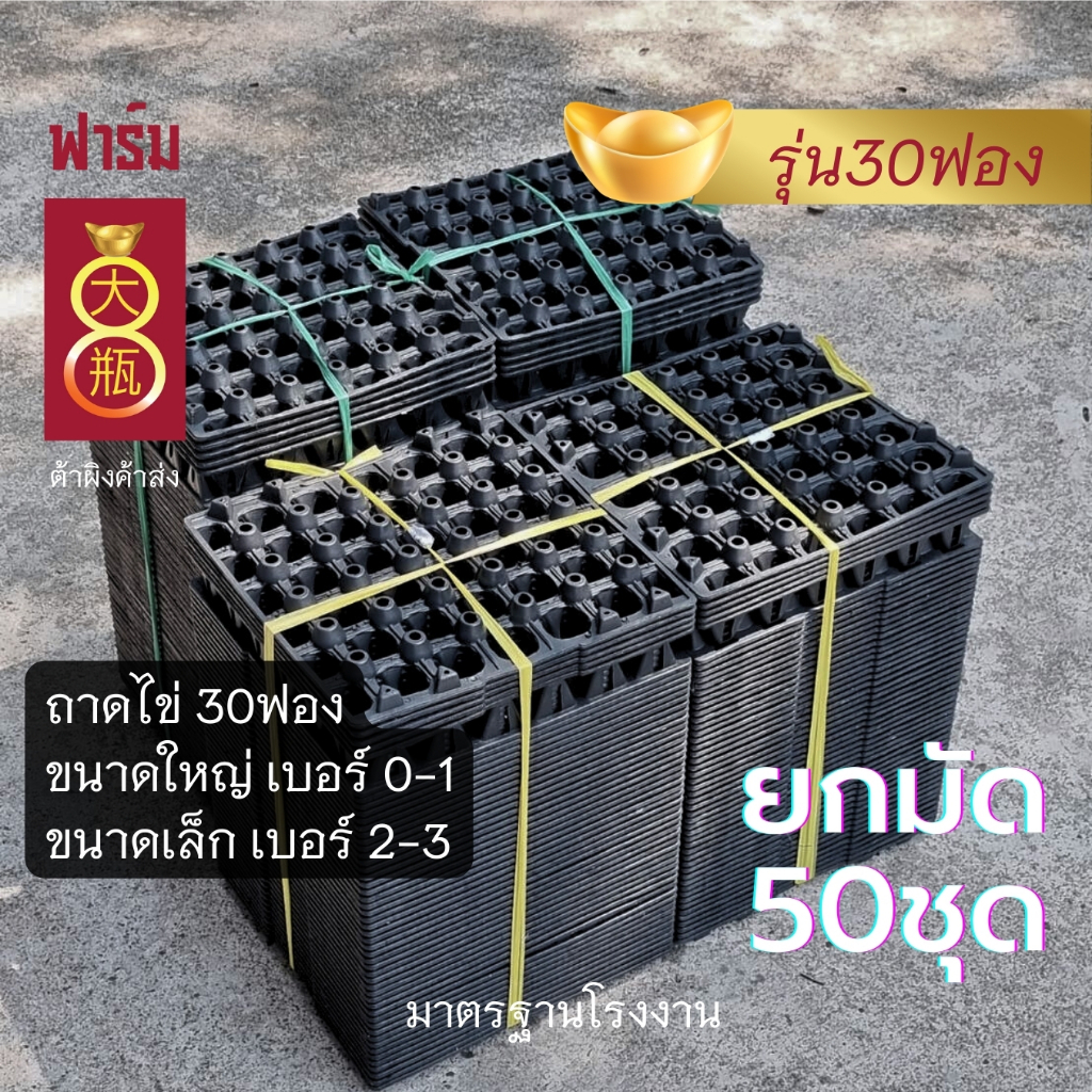 แผงไข่พลาสติก ถาดไข่30ฟอง เบอร์0-1 เบอร์2-3 ของใหม่ ยกลัง!! [แพค50]