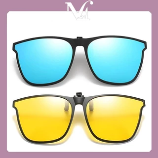 [พร้อมส่งจากไทย] แว่นกันแดดแฟชั่น สามารถพลิกขึ้นลงได้เมื่อสวมใส่ สามารถหนีบเข้ากับแว่นตาได้ มีหลายสีให้เลือก