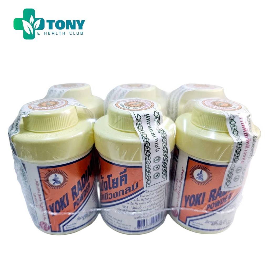 แพ็ค 6 กระปุก แป้งโยคีในรัศมีวงกลม (100/60กรัม/กระปุก) YOKI Radiant Powder Packed 6bottles