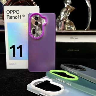 เคส หลังแข็ง สำหรับ Oppo Reno 11 Pro Reno11F สีพื้นแบบเงา เคสกันกระแทก สำหรับ ออปโป้ Reno11 Reno11Pro