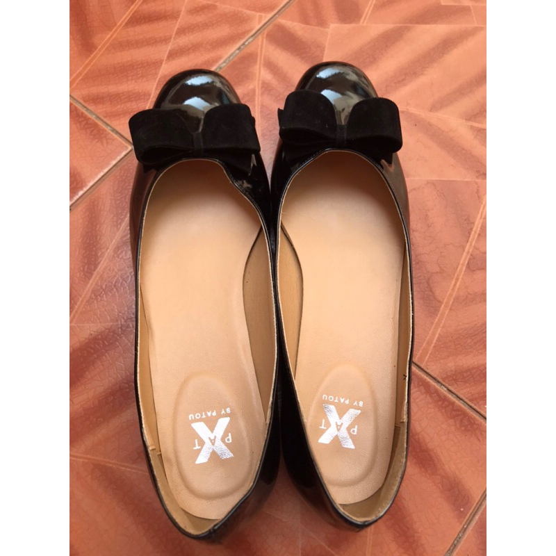 รองเท้าคัชชู ส้นเตี้ย หนังแก้ว Miss Patou &amp; X-Pat 8.5