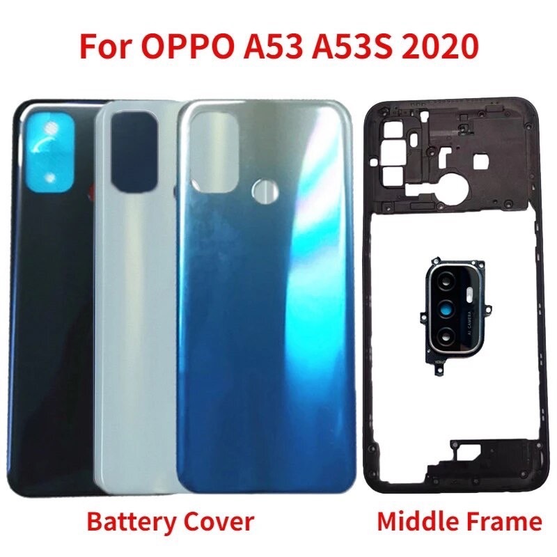 บอดี้ชุด oppo A53-2020 ฝาหลัง+แกนกลาง+เลนส์กล้อง body (แถมไขควงชุด)