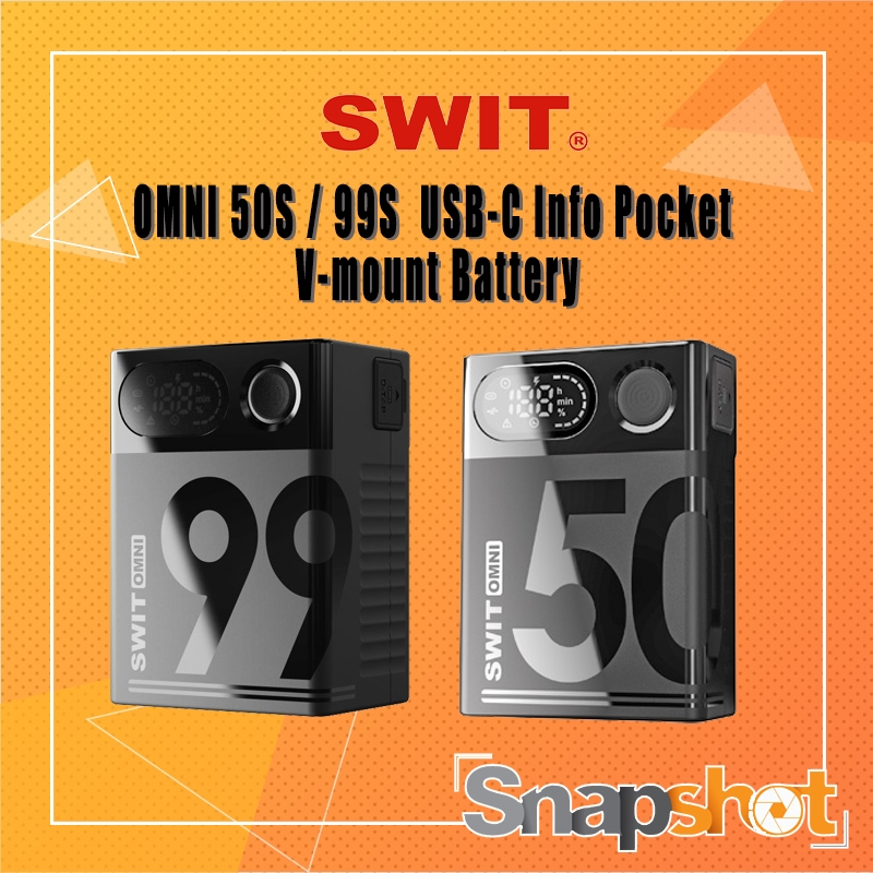 SWIT OMNI  99S /  50S   USB-C Info Pocket V-mount Battery ประกันศูนย์ไทย