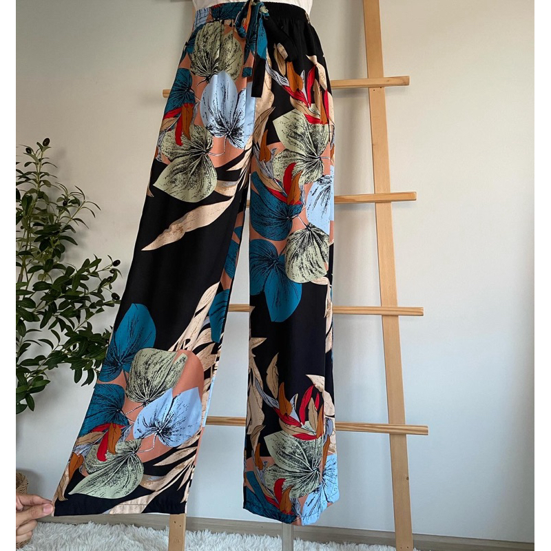 BOHIEPANTSกางเกงขายาวผ้าสปันชบาพาราไดซ์