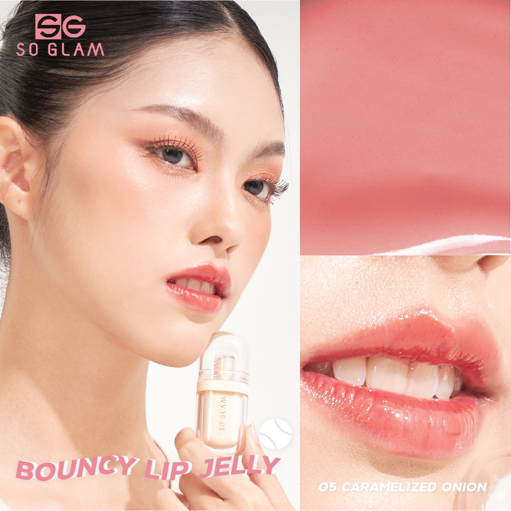 SO GLAM BOUNCY LIP JELLY 05 CARAMELIZED ONION โซ แกลม เบาซ์ซี่ ลิป เจลลี่ 05 ลิปเบาซ์soglam - รูปที่ 2