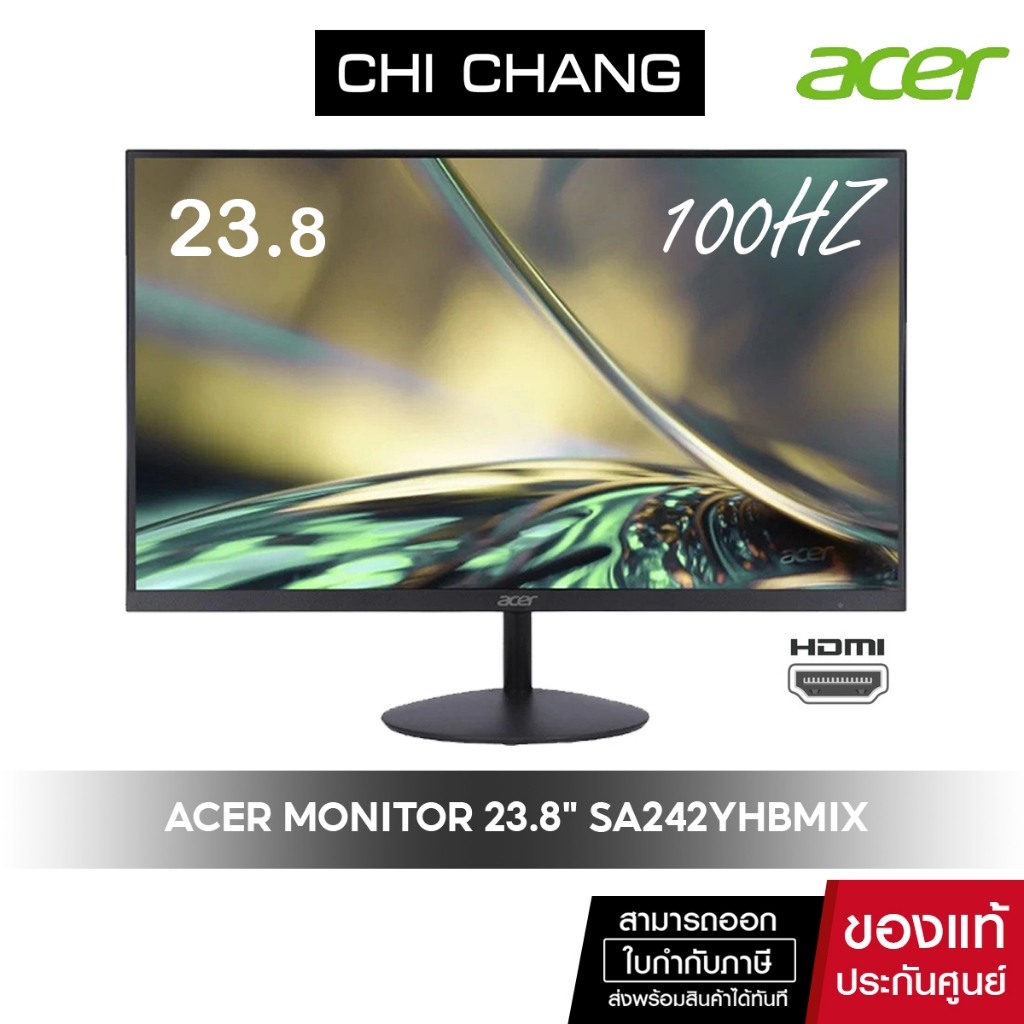 จอคอมพิวเตอร์ ACER Monitor SA242YHbmix 23.8" VA/100Hz/ประกัน3 ปี