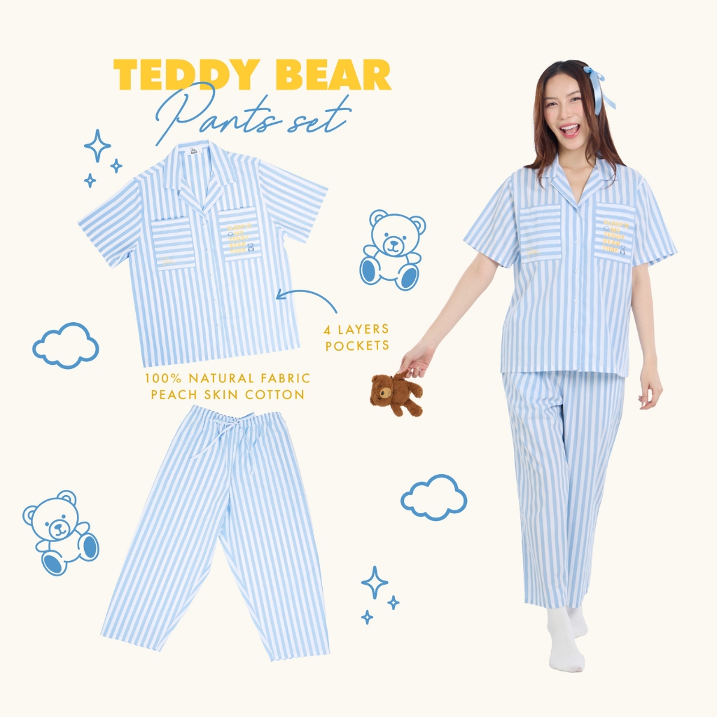ชุดนอน Sleep is - Teddy Bear Pants set