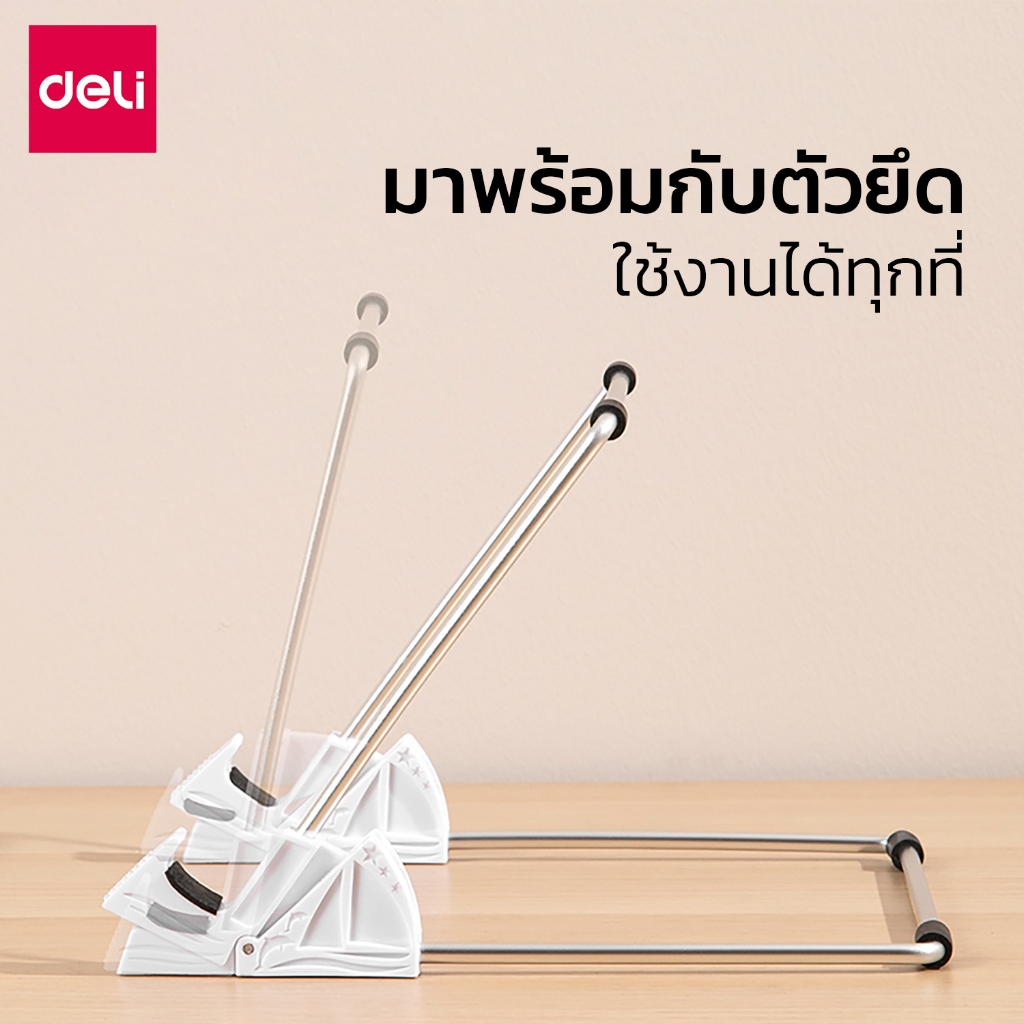 Deli กระดานไวท์บอร์ดตั้งโต๊ะ กระดานแม่เหล็ก ไวท์บอร์ดมินิ แนวตั้งแนวนอน เขียนได้1ด้าน Hanging Board - รูปที่ 3