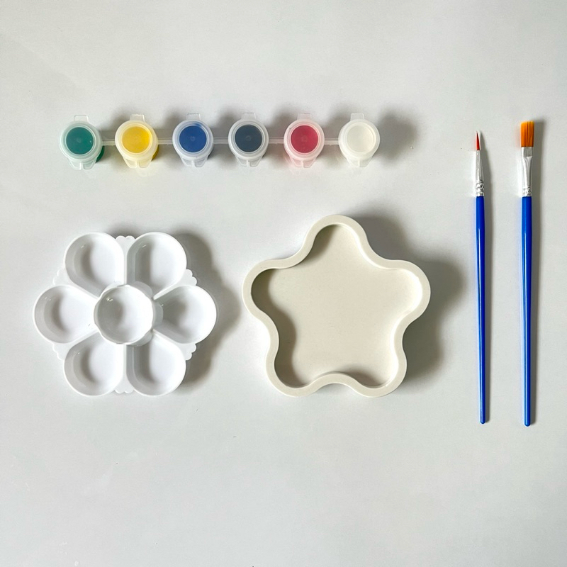 ชุดระบายสี ถาดปูน เพ้นท์ถาดปูน ระบายสี Diy  Painting  Artwork  Art