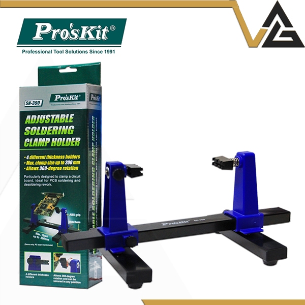PRO'S KIT SN-390 แท่นจับชิ้นงาน ตัวจับบอร์ด วงจร PCB ปรับได้ Adjustable Soldering Clamp Holder