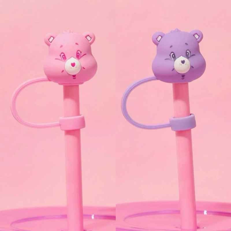 พร้อมส่ง จุกปิดหลอดน้ำแคร์แบร์(CareBears)